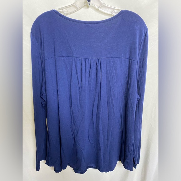 New ZYFMAILY Dark Blue with Lace Long Sleeve Top - Picture 4 of 4